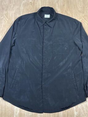 Armani Collezioni Mens Black Water Repellent  Button Snap Lightweight Jacket XL